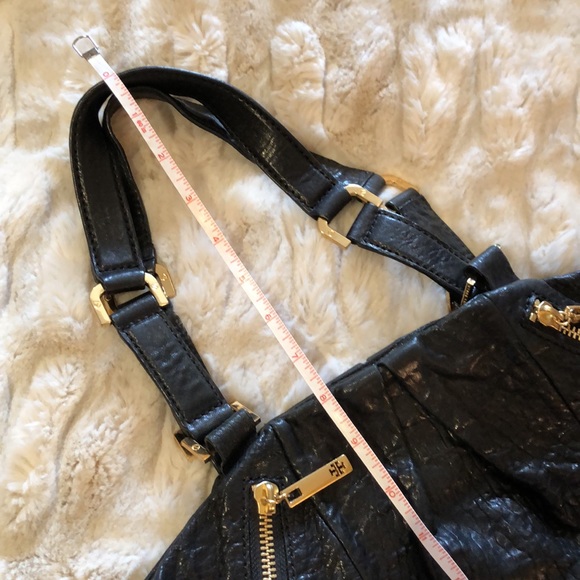 Tory Burch large black leather tote w/ dust bag - Picture 13 of 16